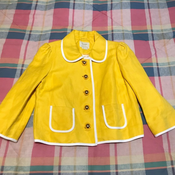 Kate Spade Valerie Jacket Daffodil Yellow Size 8 - Picture 4 of 7